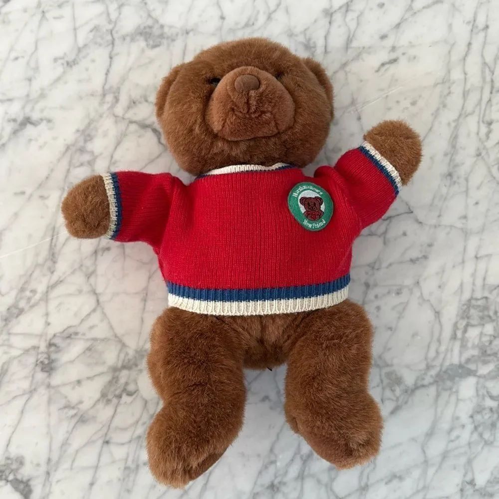 VINTAGE Gund "MARSHMALLOW'S NEW FRIEND" TEDDY BEAR Plush STUFFED ANIMAL TOY